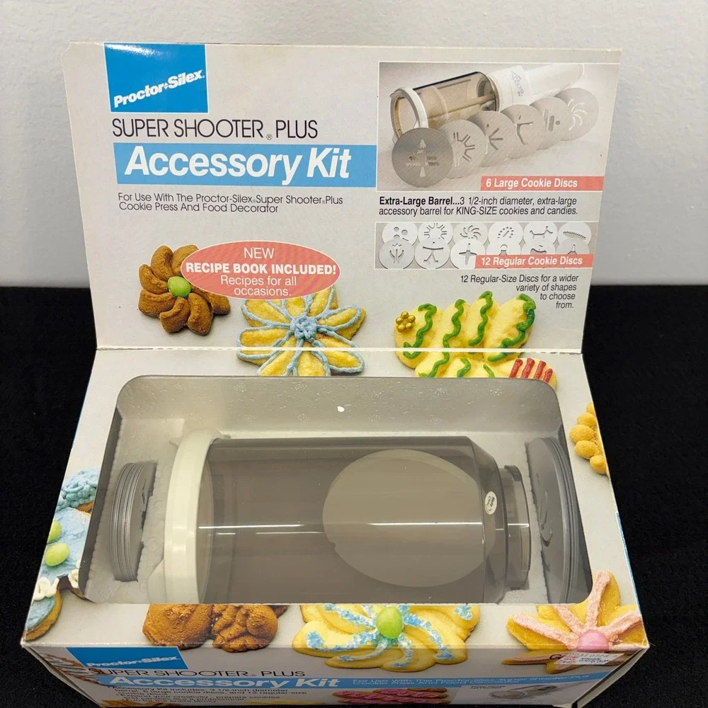 Proctor Silex Super Shooter Plus Accessory Kit King Size Cookies Press G1010